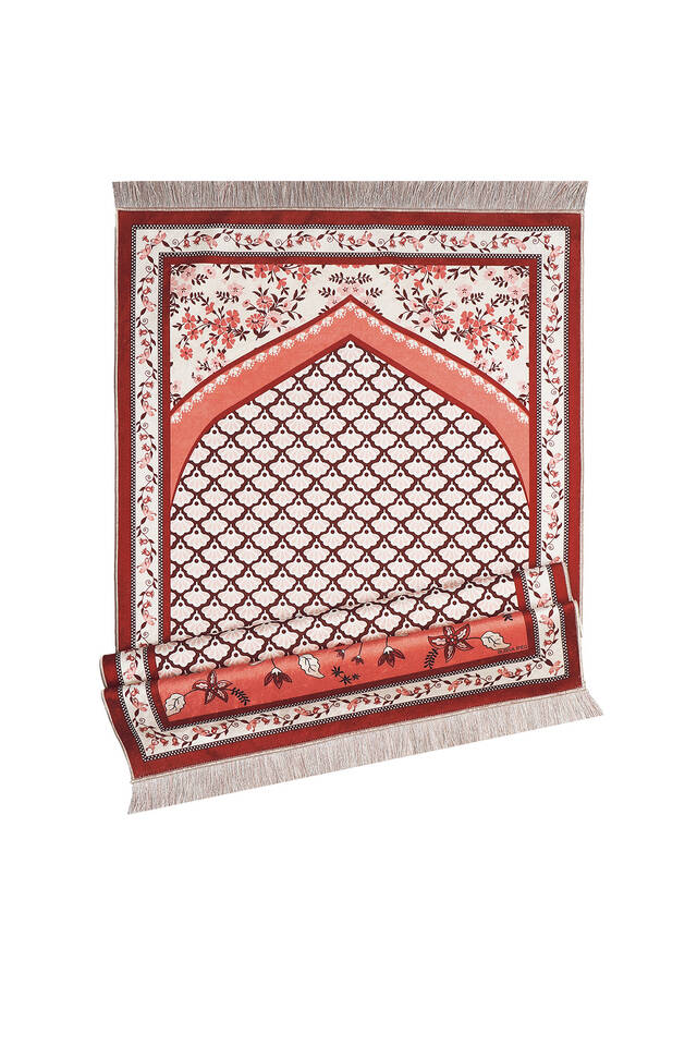 Pomegranate Velvet Carpet Prayer Rug - 4