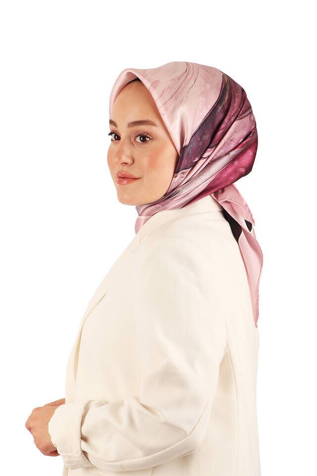 Powder Granite Pattern Sura Silk Scarf - 2