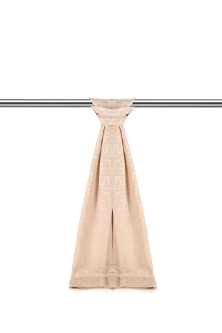 Powder Labyrinth Pattern Jacquard Scarf 