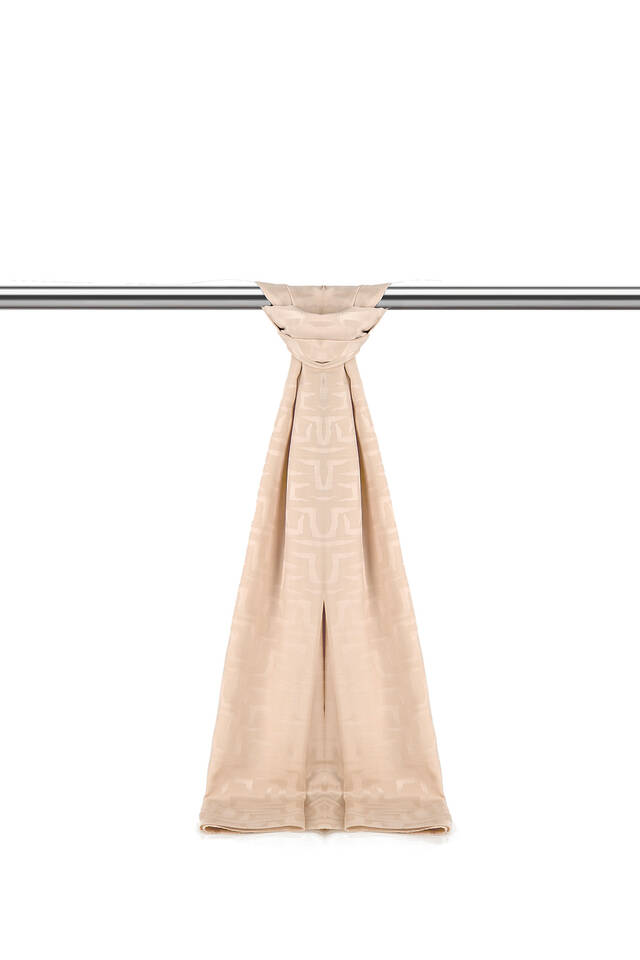 Powder Labyrinth Pattern Jacquard Scarf - Bursa İpek