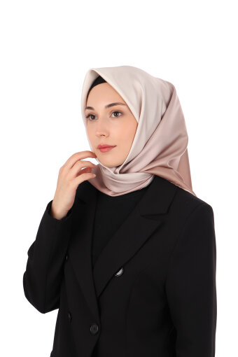 Powder Light Powder Gradient Twill Silk Square Scarf 