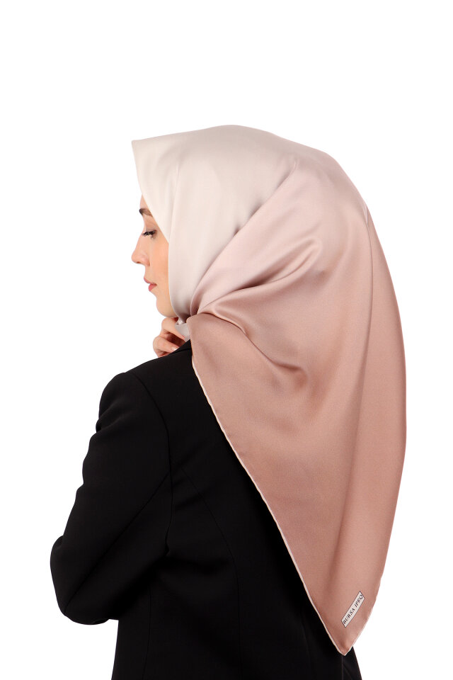 Powder Light Powder Gradient Twill Silk Square Scarf - 2