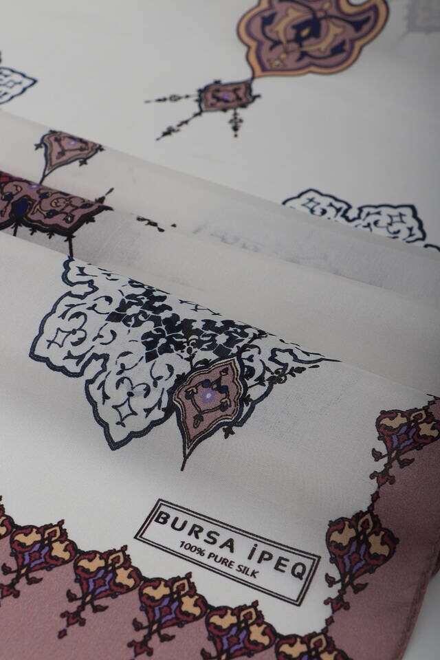 Powder Lilac Belly Voile Silk Foulard - 3