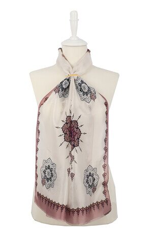 Powder Lilac Belly Voile Silk Foulard 