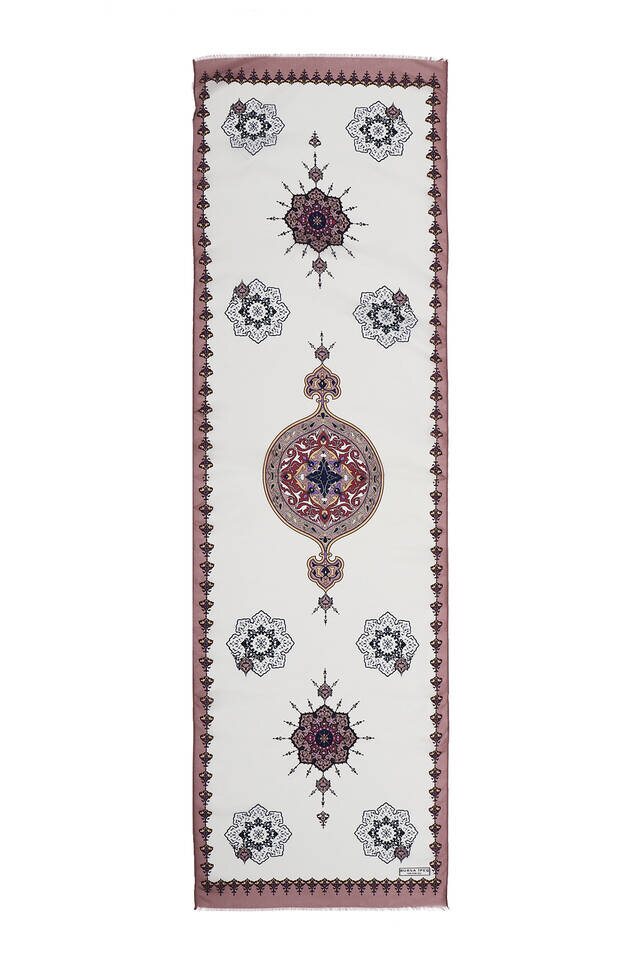 Powder Lilac Belly Voile Silk Foulard - 4