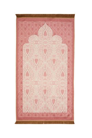 Powder Velvet Carpet Prayer Rug - Thumbnail