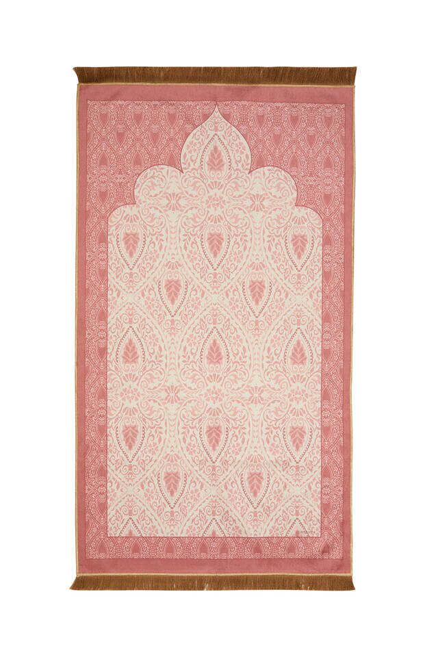 Powder Velvet Carpet Prayer Rug - Bursa İpek