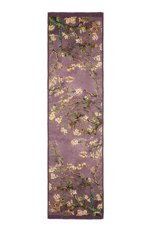 Purple Almond Blossom Silk Foulard - Thumbnail