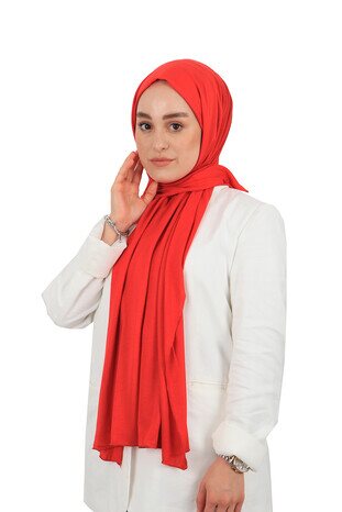 Pomegranate Flower Combed Cotton Scarf - Thumbnail