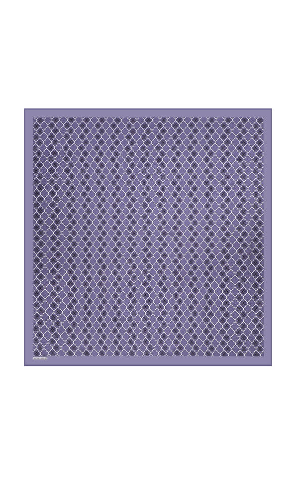 Purple Monogram Silk Square Scarf - 1