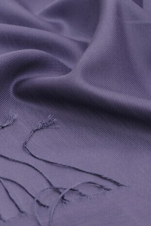 Purple Silk Look Scarf - Thumbnail