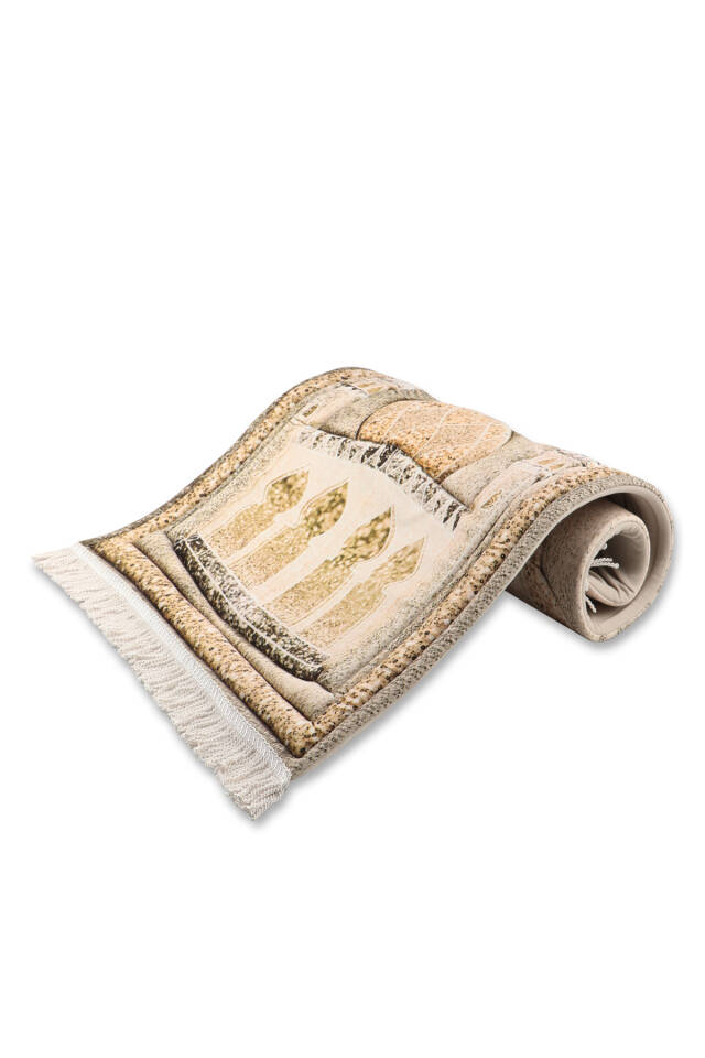 Beige Quilted Sponge Prayer Rug - 2