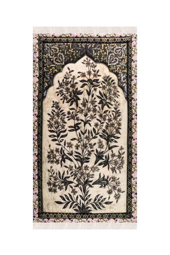 Black Quilted Sponge Prayer Rug 