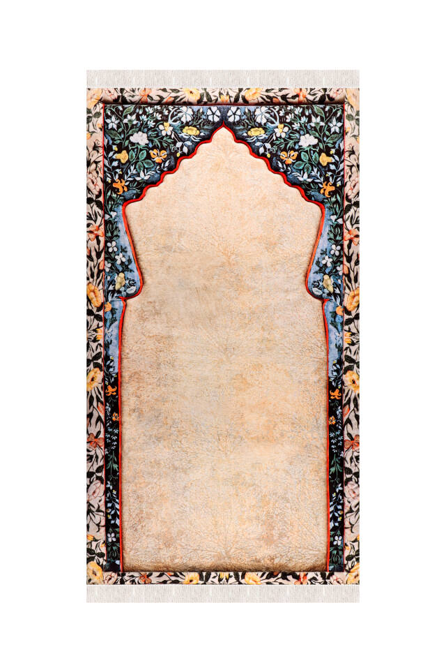 Black Quilted Sponge Prayer Rug - Bursa İpek