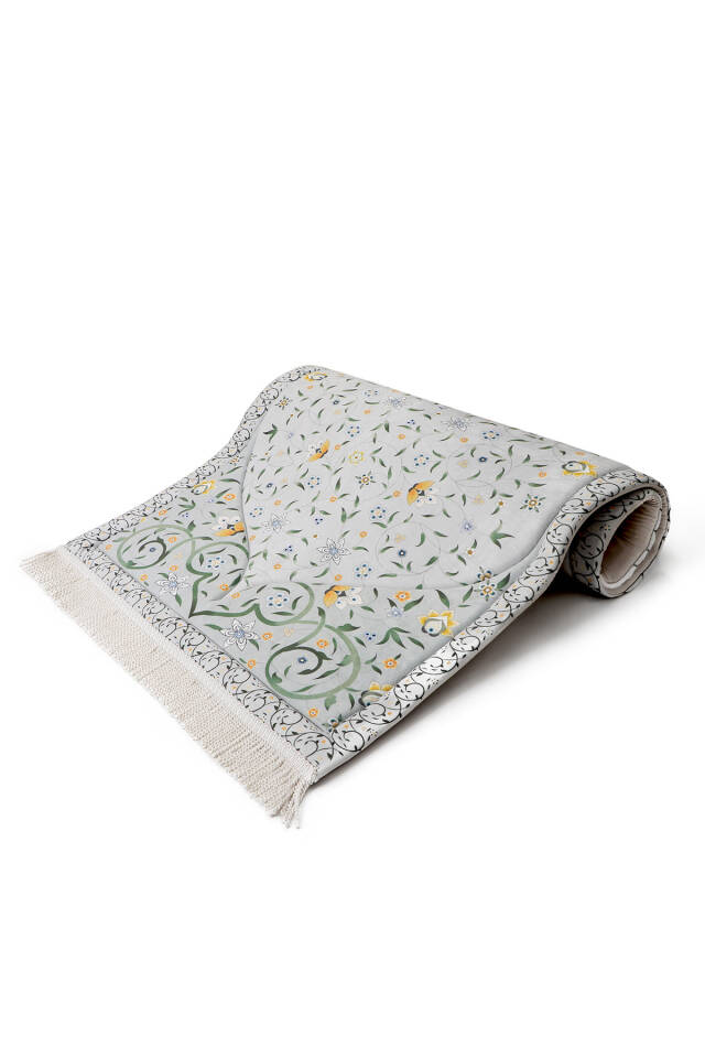 Gray Quilted Sponge Prayer Rug - 2