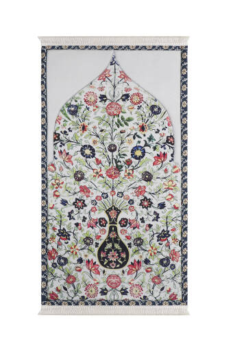 Gray Quilted Sponge Prayer Rug 