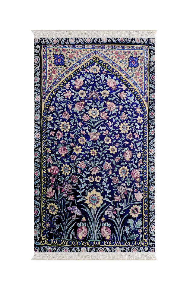 Purple Quilted Sponge Prayer Rug 