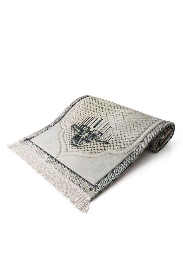 Stone Quilted Sponge Prayer Rug - 2