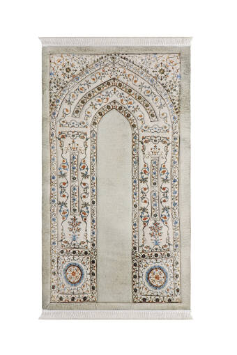 Stone Quilted Sponge Prayer Rug 
