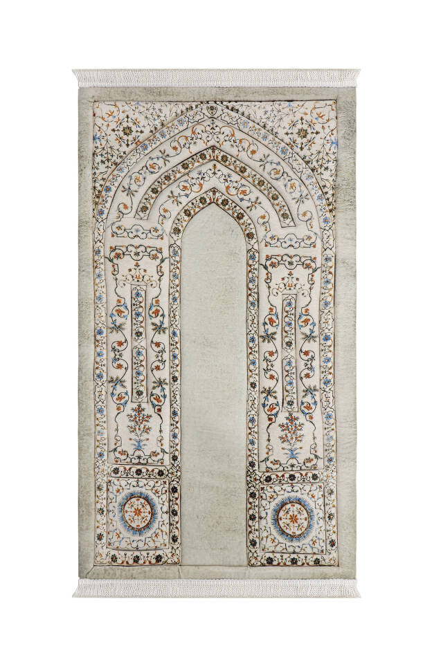 Stone Quilted Sponge Prayer Rug 