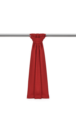 Red Patterned Silky Scarf 