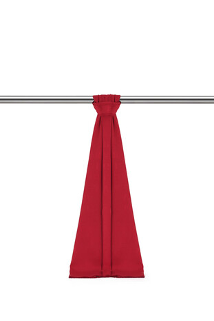 Red Patterned Silky Scarf 