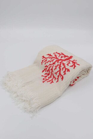 Red Stone Print Coral Loincloth 