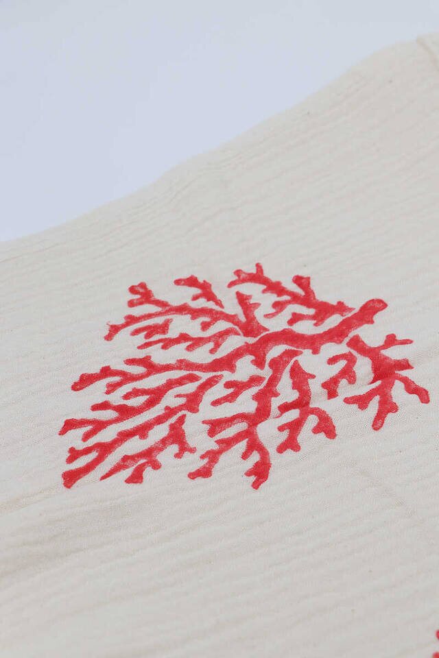 Red Stone Print Coral Loincloth - 2