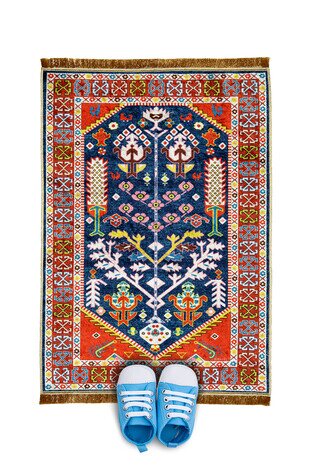 Red Velvet Children's Prayer Rug 