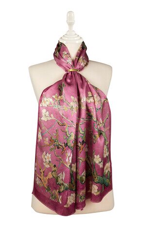 Rose Dried Almond Blossom Silk Foulard 