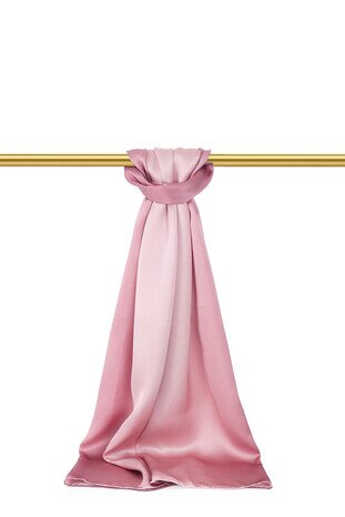 Rose Dry Pink Gradient Silk Scarf - Thumbnail