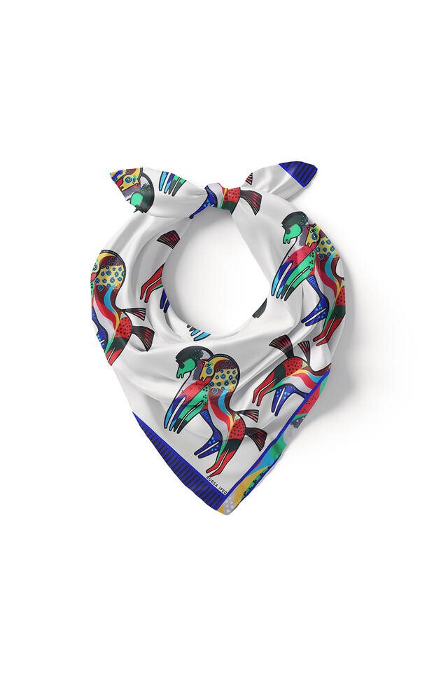 Saks Black Patterned Silky Pocket Square - 2