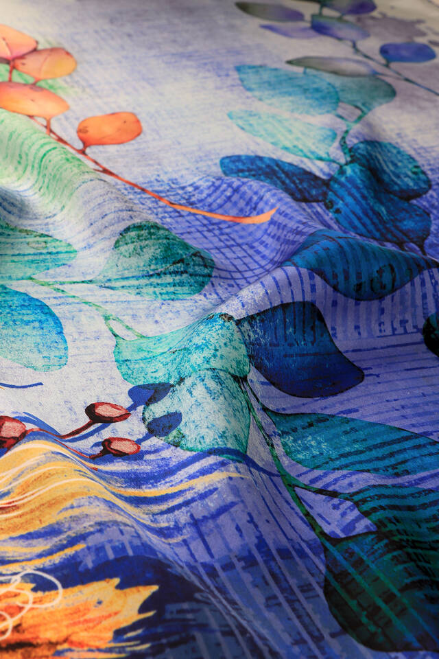 Saks Botanical Pattern Sura Silk Square Scarf - 2