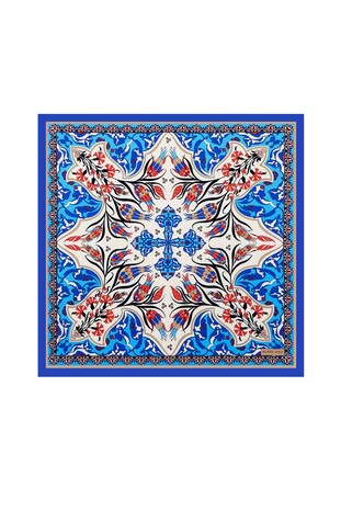 Saks Çintemani Carnation Pattern Silky Pocket Square 