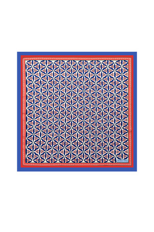 Saks Çintemani Pattern Silky Pocket Square 