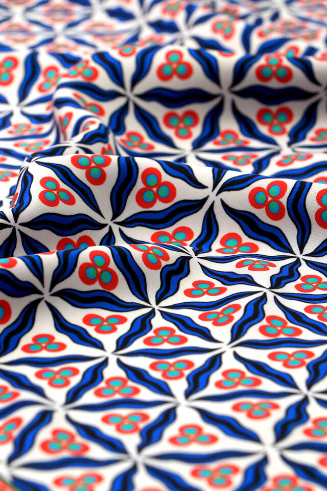 Saks Çintemani Pattern Silky Pocket Square - 3