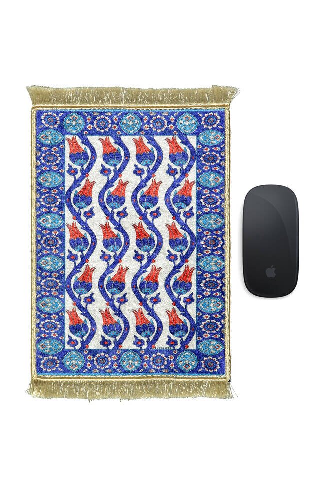Saks Dekoratif Küçük Halı Mousepad - Bursa İpek