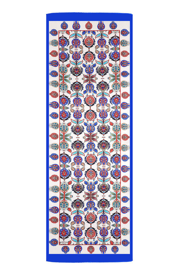 Saks Iznik Pattern Silk Foulard - 4