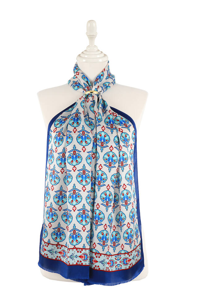 ساكس قرنفل نمط الحرير فولارد - Bursa İpek