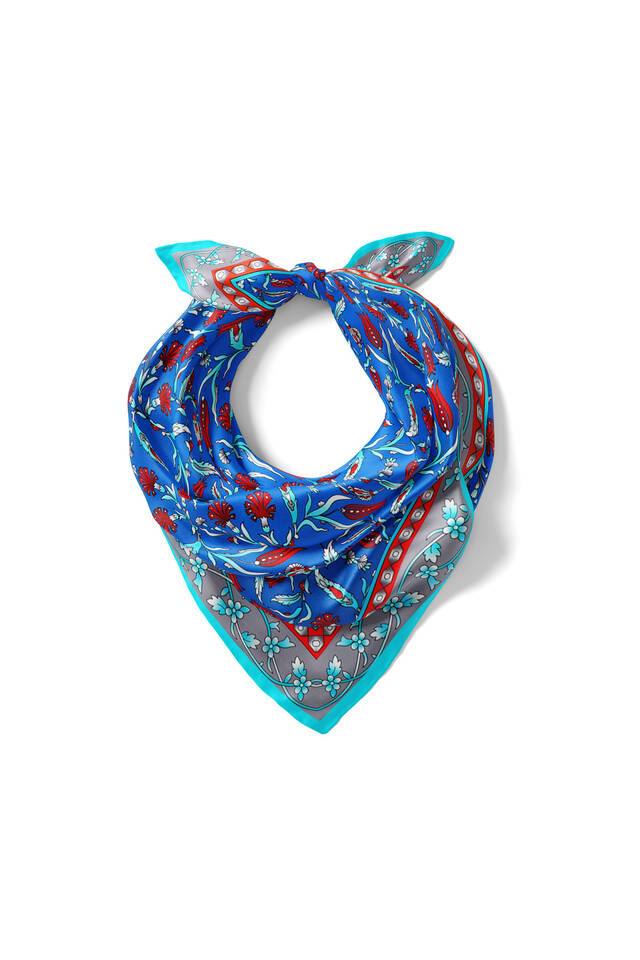 Saks Tulip Carnation Pattern Silky Pocket Square - 2