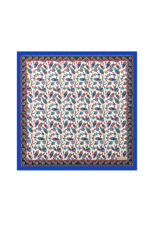 Saks Tulip Pattern Silky Pocket Square 