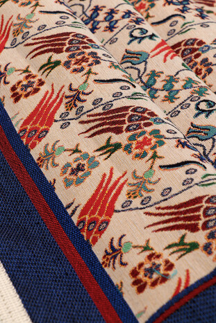 Saks Tulip Pattern Tapestry Prayer Rug - Thumbnail