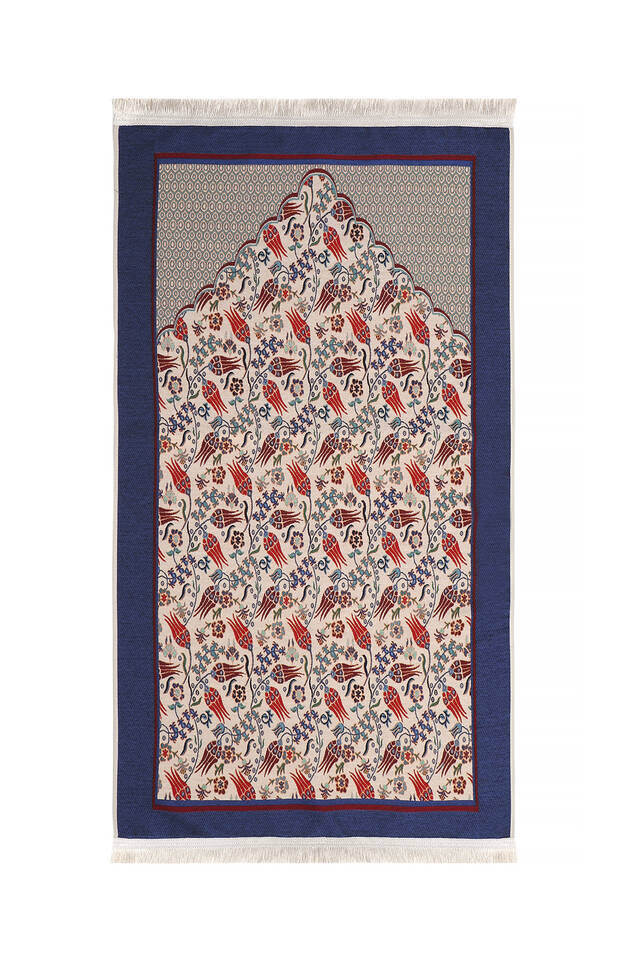 Saks Tulip Pattern Tapestry Prayer Rug - Bursa İpek