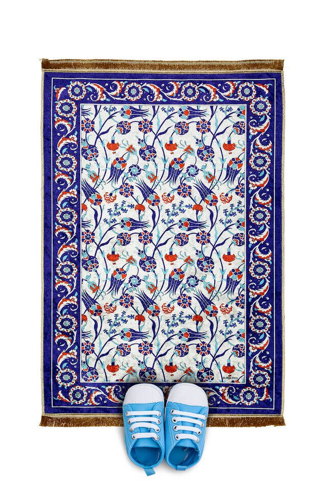 Saks Velvet Children's Prayer Rug - Bursa İpek