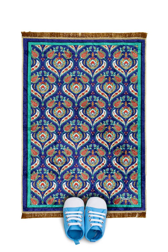 Saks Velvet Children's Prayer Rug - Bursa İpek