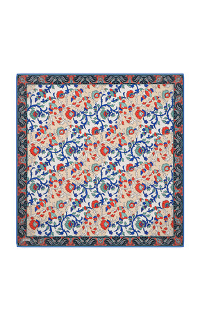 Mint Şal Desen Vual İpek Eşarp 