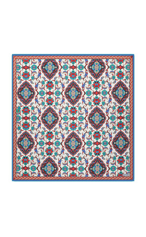 Salmon Tile Pattern Soft Square Scarf 