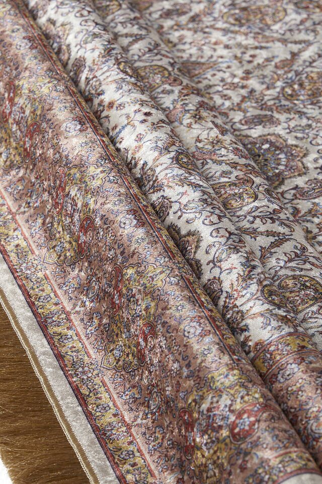 Salmon Velvet Carpet Prayer Rug - 2