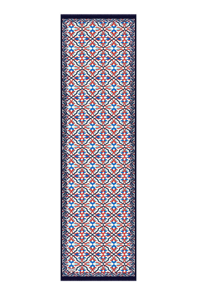 Siyah Sarmaşık Desen Vual İpek Fular - 4