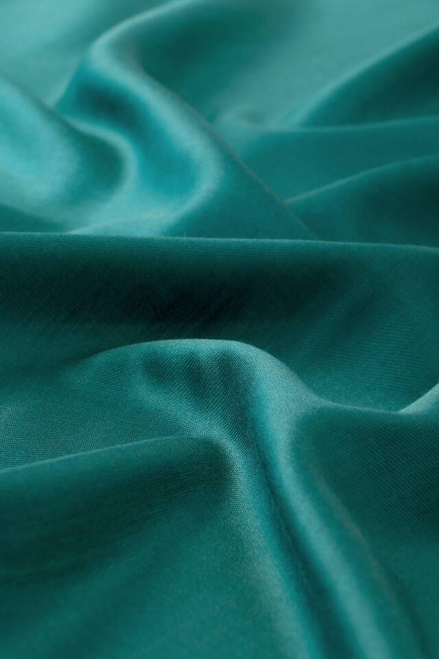 Petrol Green Emerald Silk Look Shawl - 3